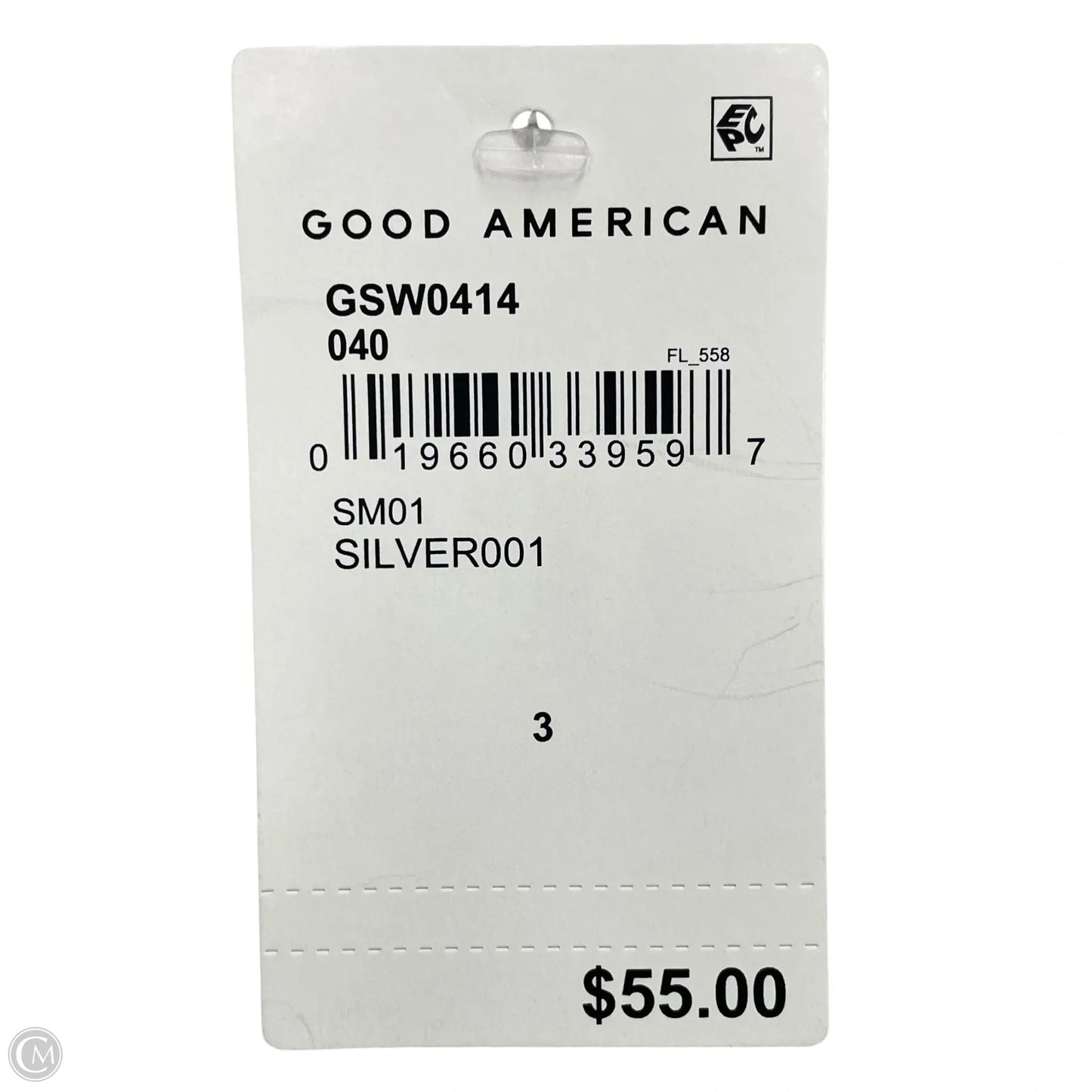 Swimsuit 2pc By Good American In Silver, Size: L