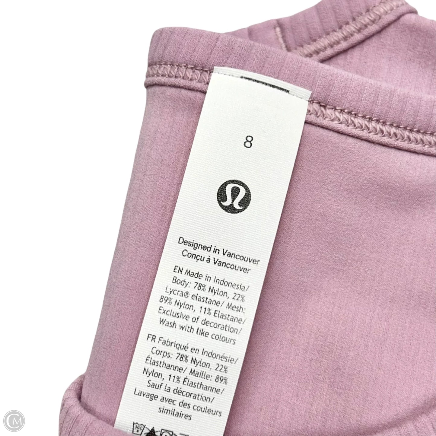 Athletic Top Short Sleeve By Lululemon In Purple, Size: M