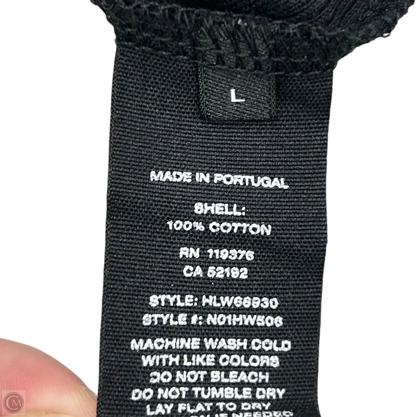 Top Short Sleeve By Helmut Lang In Black, Size: L