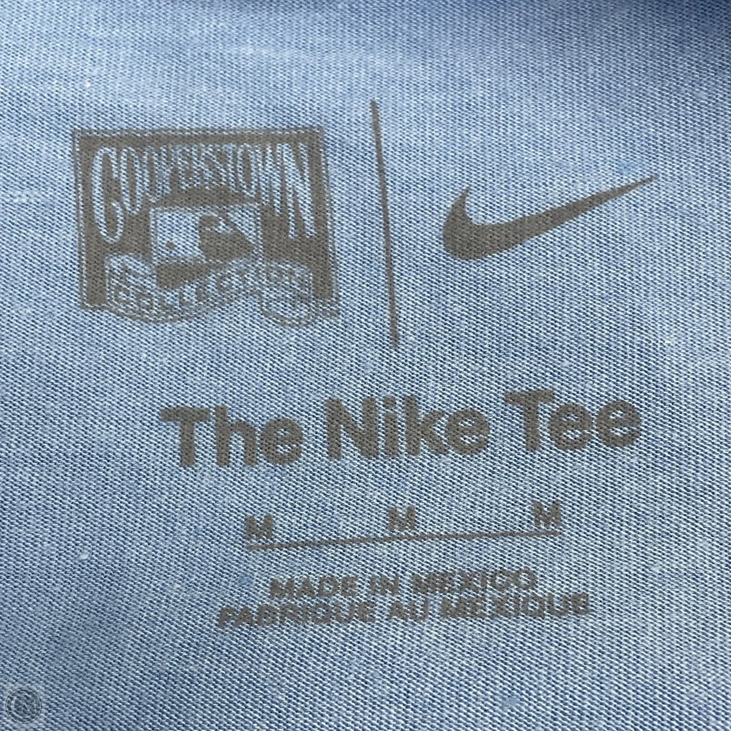 Top Short Sleeve By Nike Apparel In Blue & Brown, Size: M