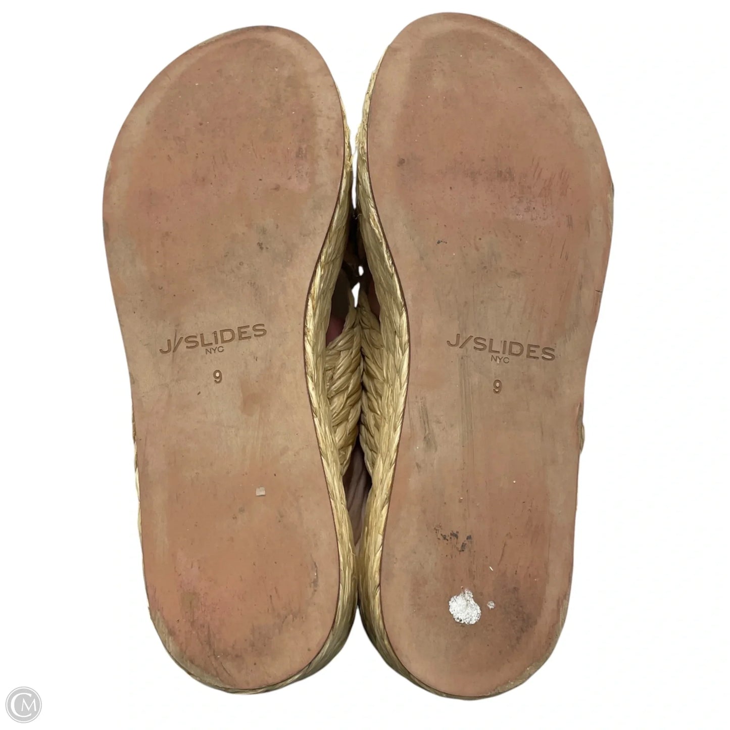 Sandals Heels Platform By J Slides In Tan, Size: 9