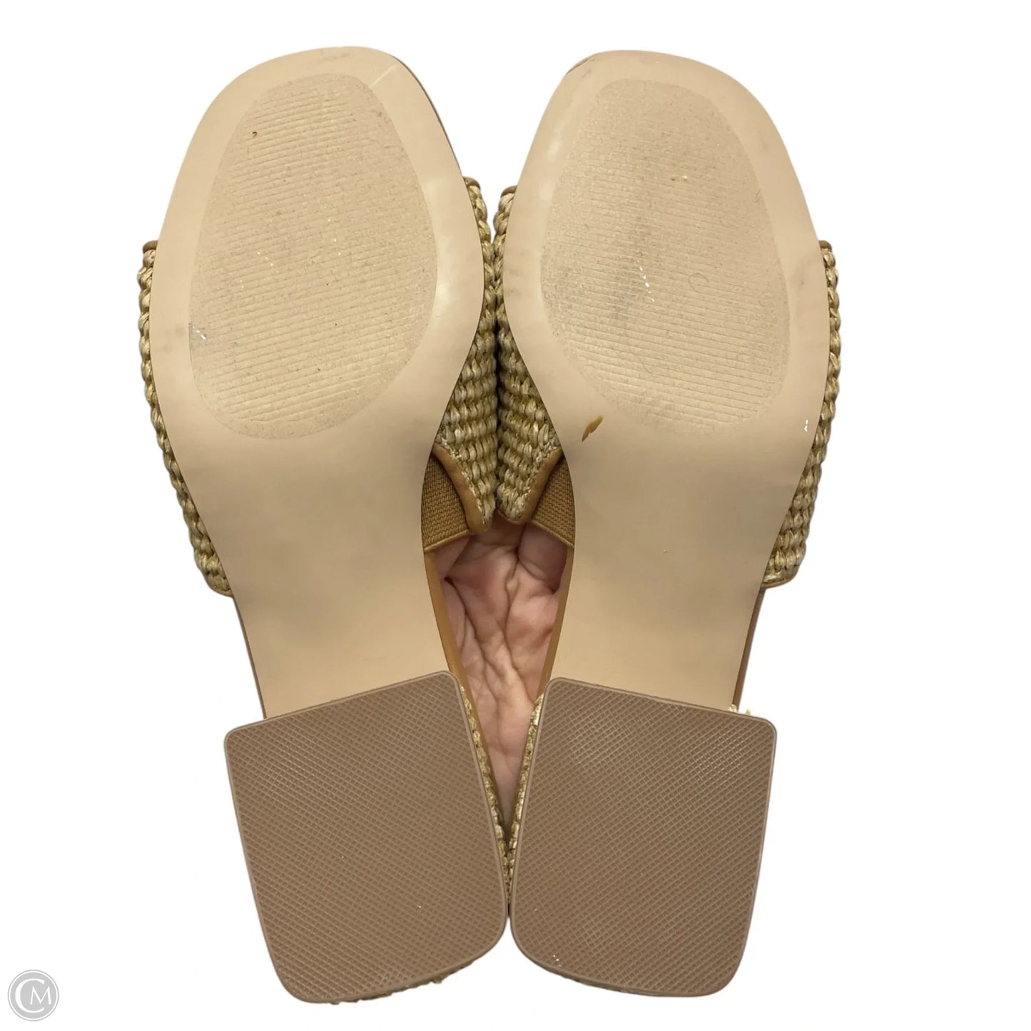 Sandals Heels Block By Steve Madden In Tan, Size: 8