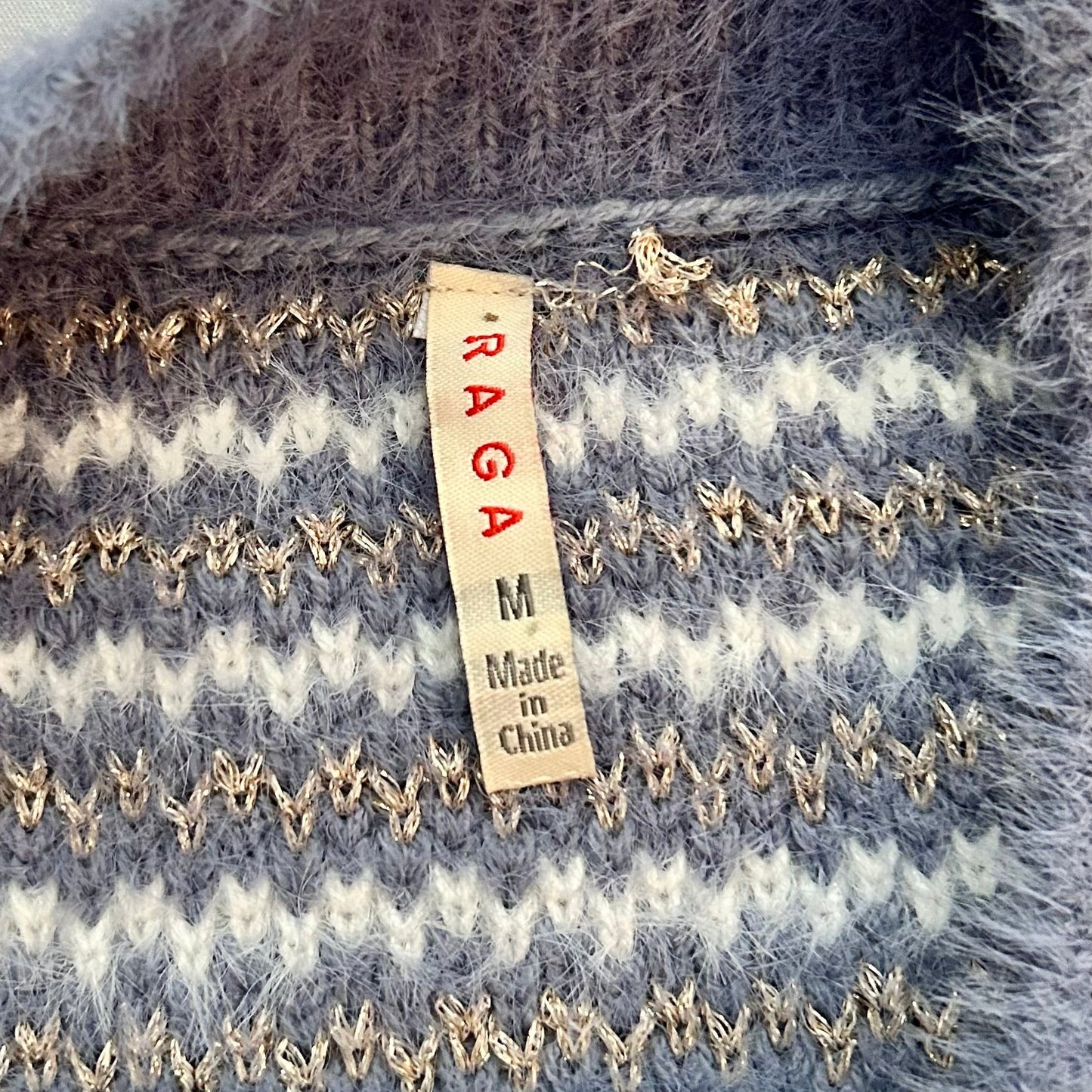 Sweater By Raga In Blue & Gold, Size: M