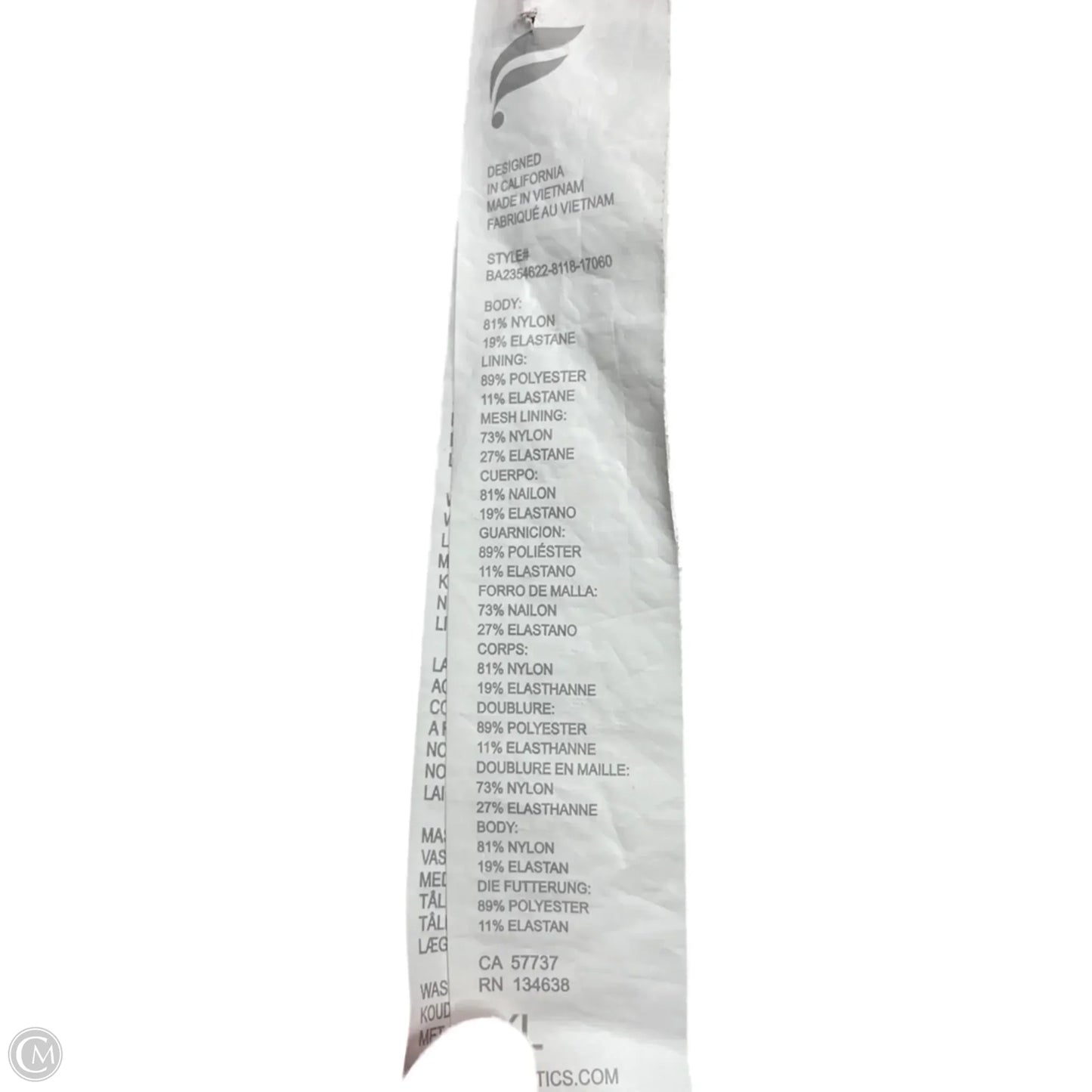 Athletic Bra By Fabletics In Orange, Size: Xl