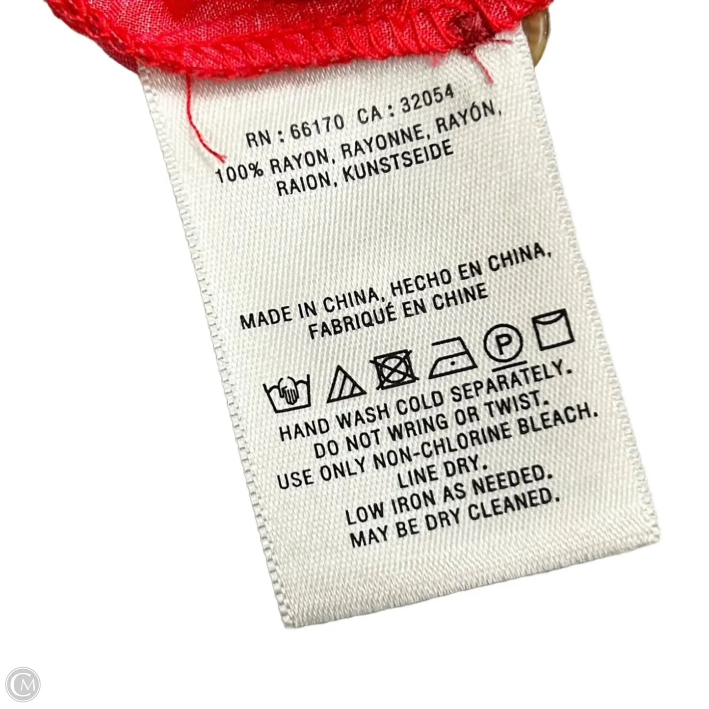 Top Long Sleeve By Maeve In Blue & Red, Size: S