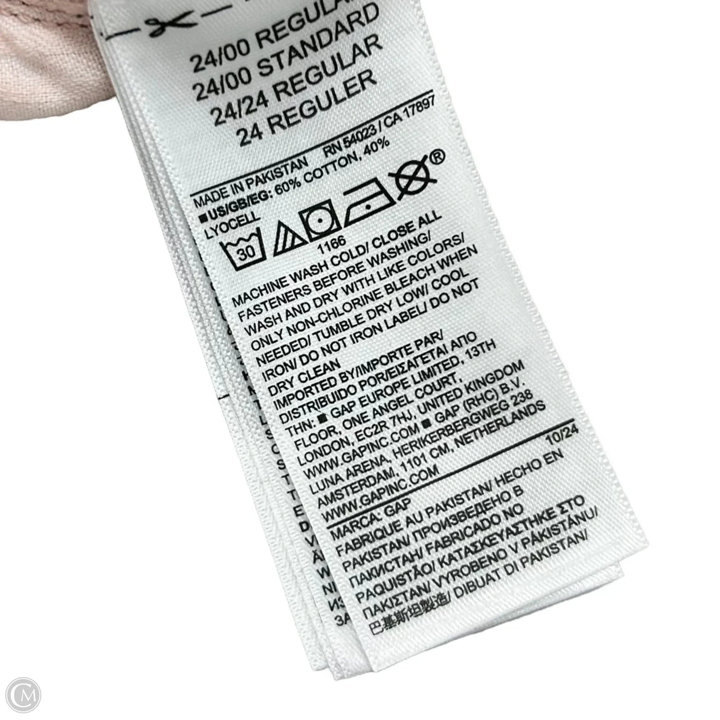 Jeans Straight By Gap In Pink Denim, Size: 00