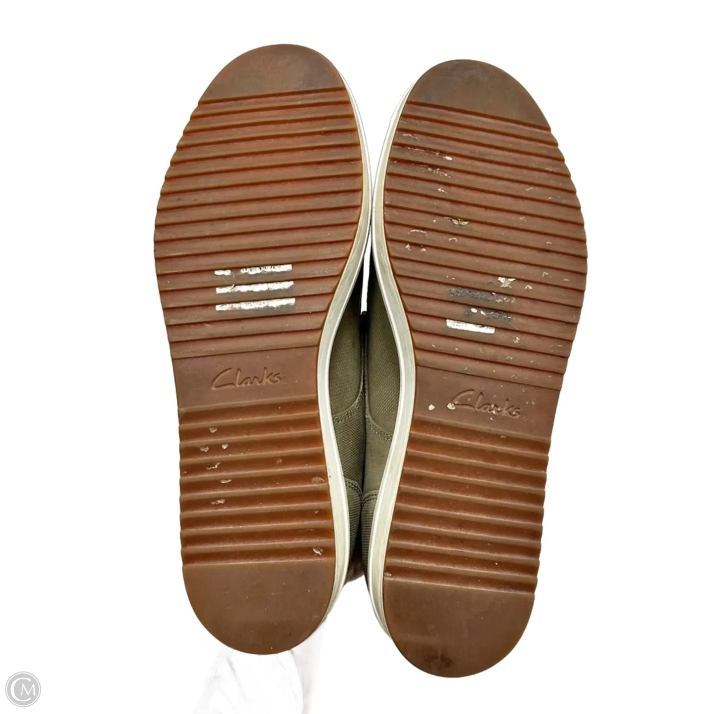 Shoes Flats By Clarks In Green, Size: 8.5