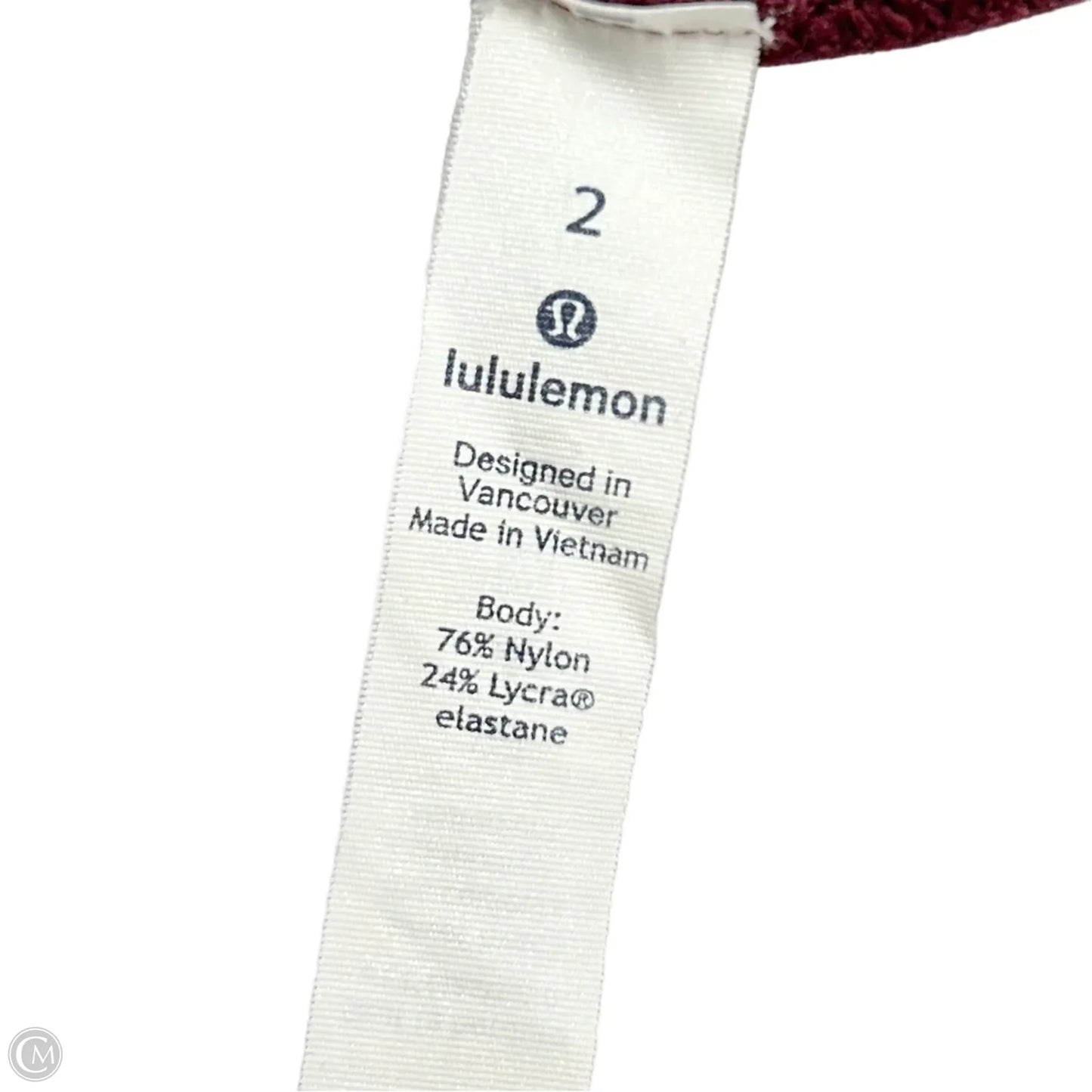 Athletic Leggings By Lululemon In Black & Red, Size: Xs