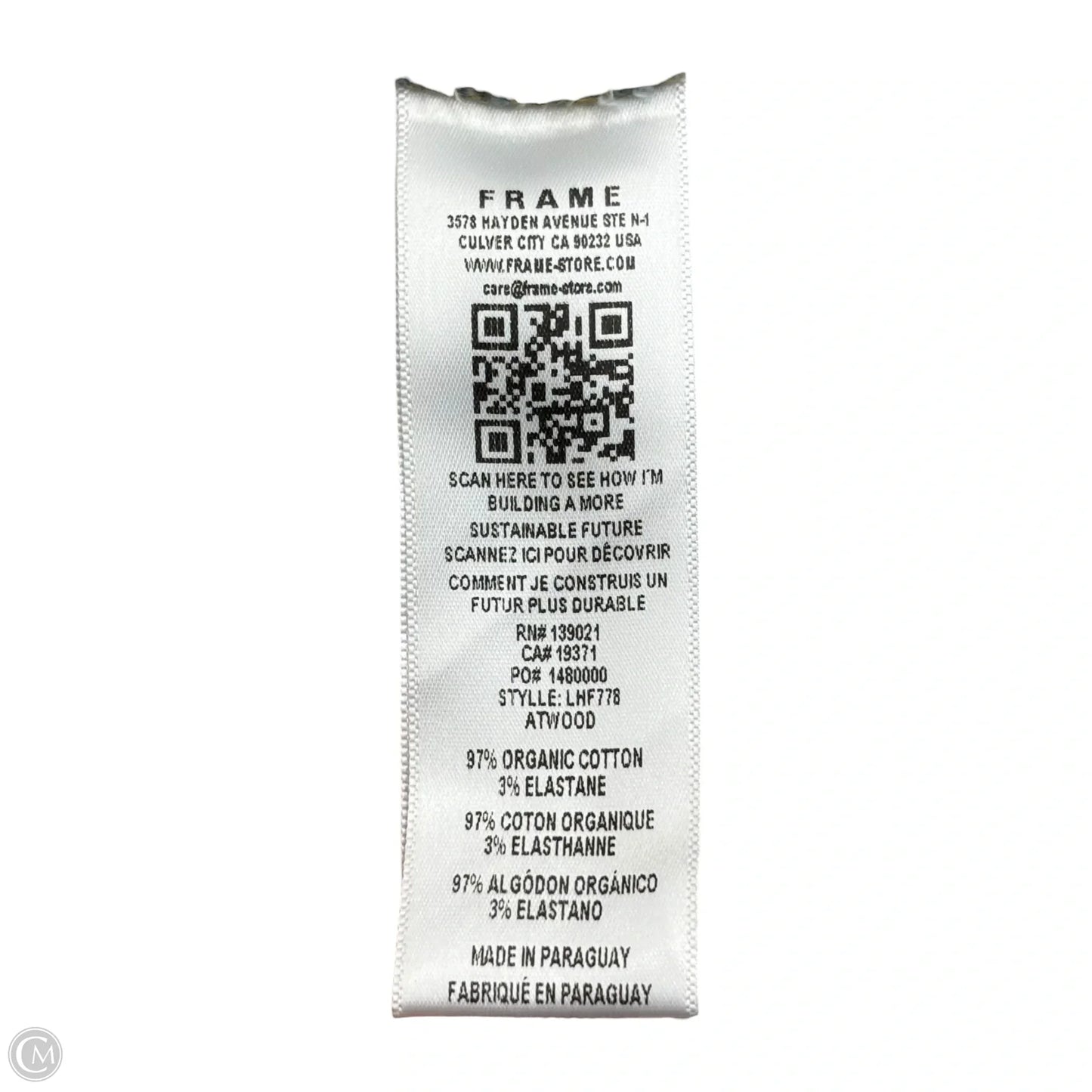 Jeans Straight By Frame In Blue Denim, Size: 0