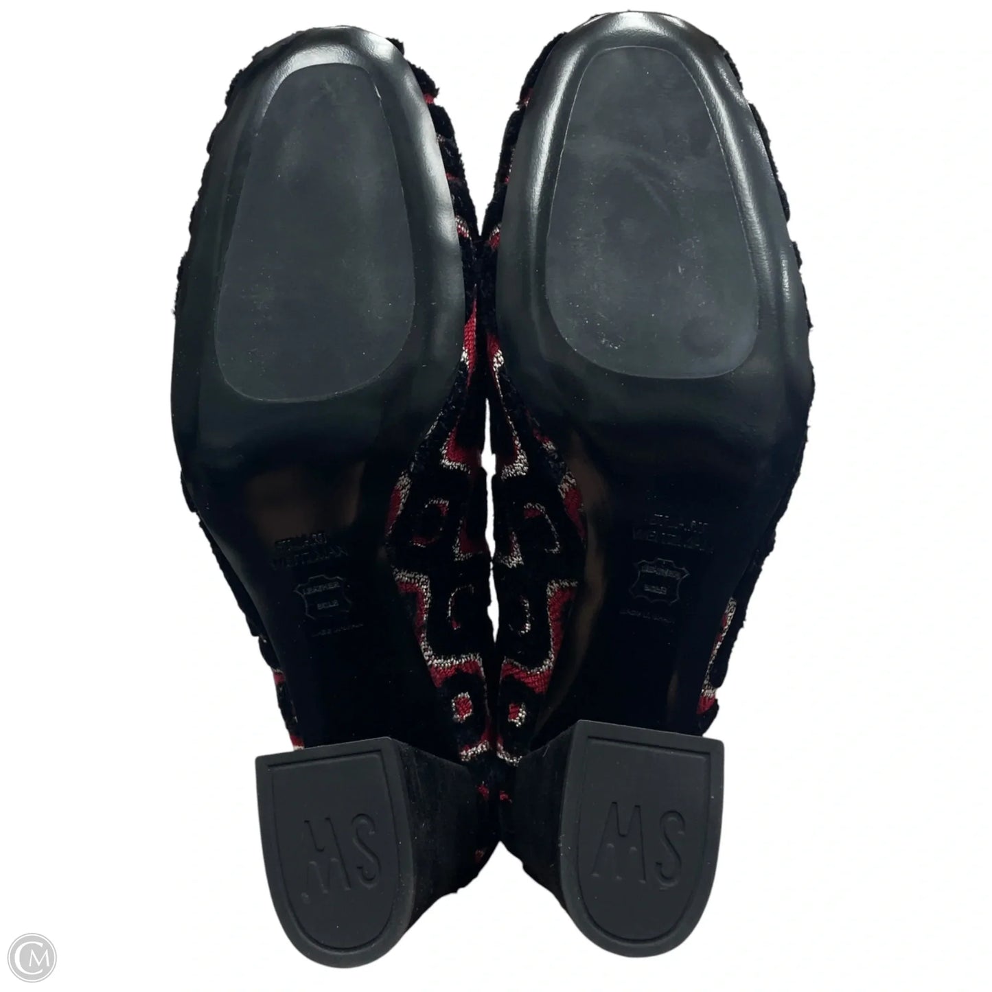 Boots Designer By Stuart Weitzman In Black & Red, Size: 5