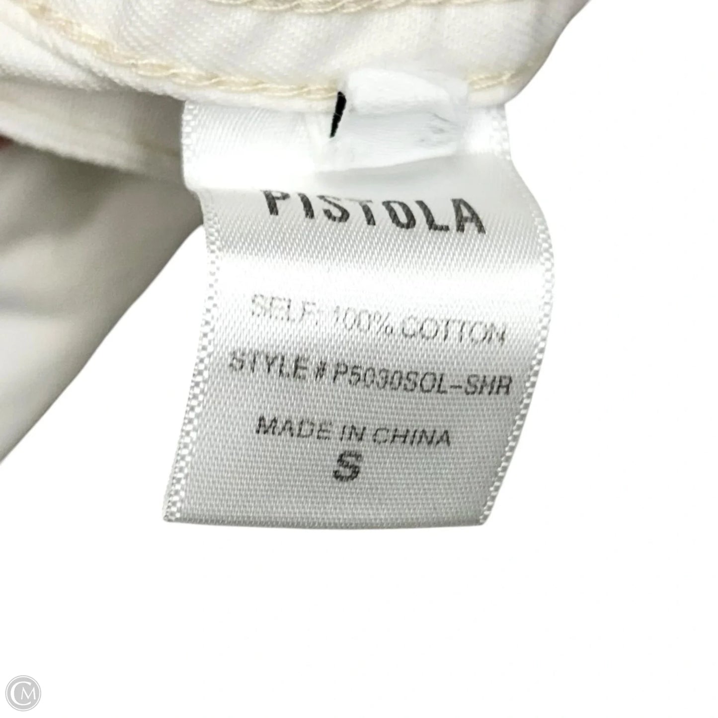 Jacket Denim By Pistola In White Denim, Size: S