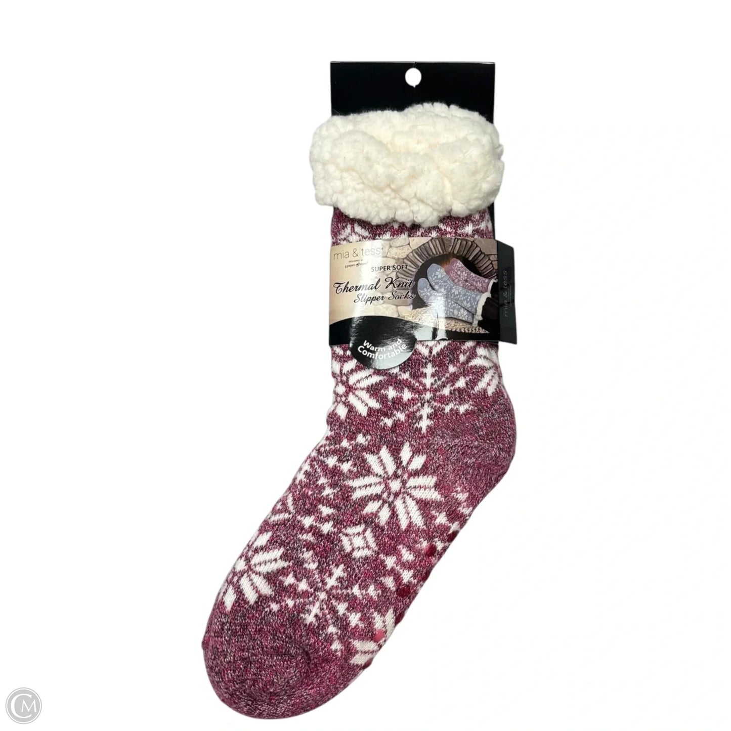 Socks By Clothes Mentor In Cream & Pink, Size: Osfm