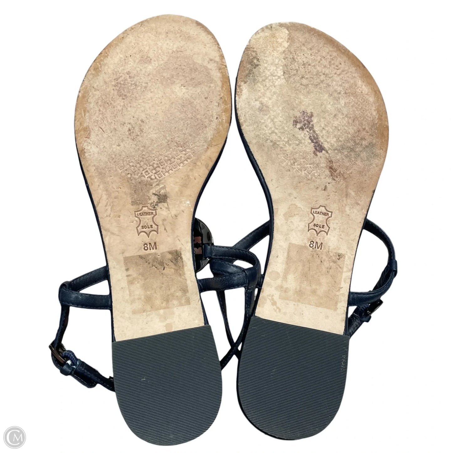 Sandals Designer By Tory Burch In Navy, Size: 8