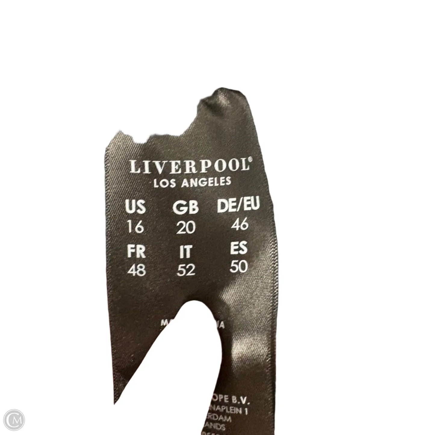 Jeans Skinny By Liverpool In Blue Denim, Size: 16