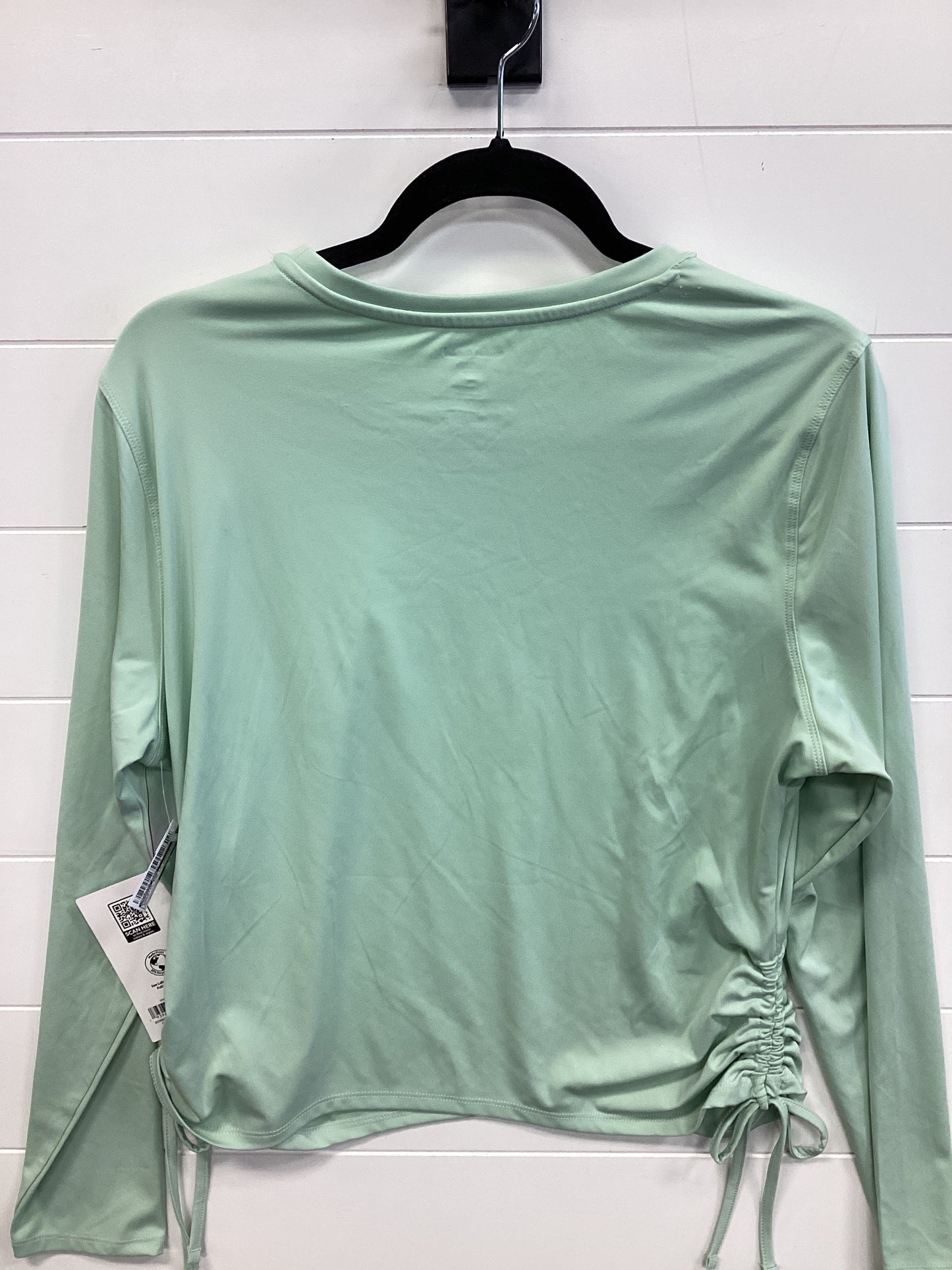 Athletic Top Ls Crewneck By Members Mark In Green, Size:Xl
