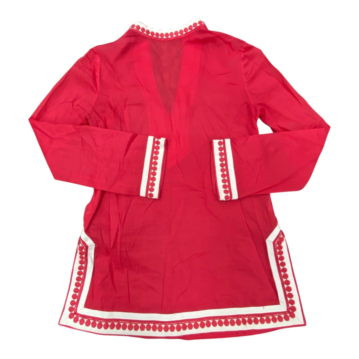 Top Ls Designer By Tory Burch In Pink & Tan, Size:4