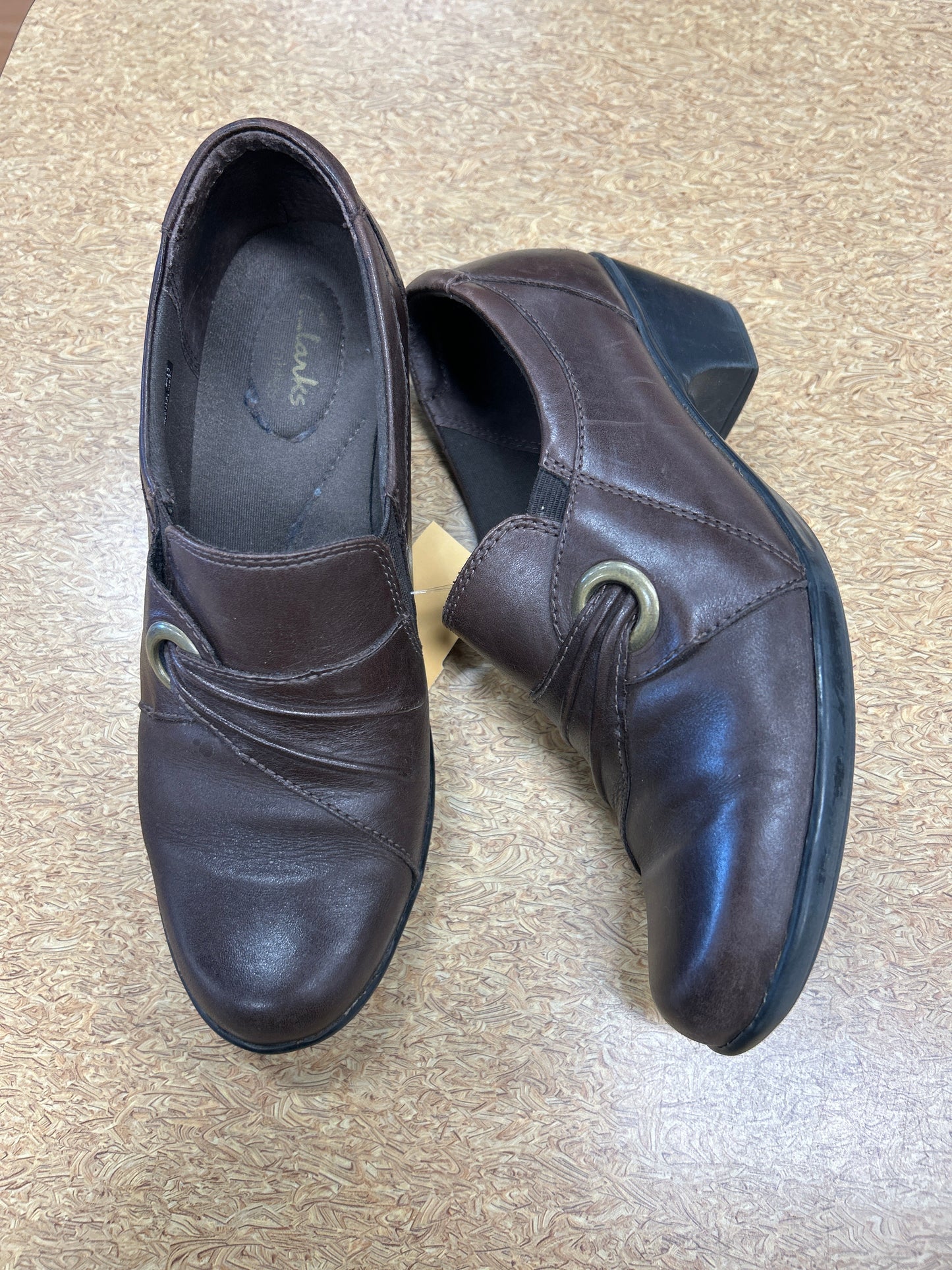 Shoes Heels Kitten By Clarks In Brown, Size:7.5