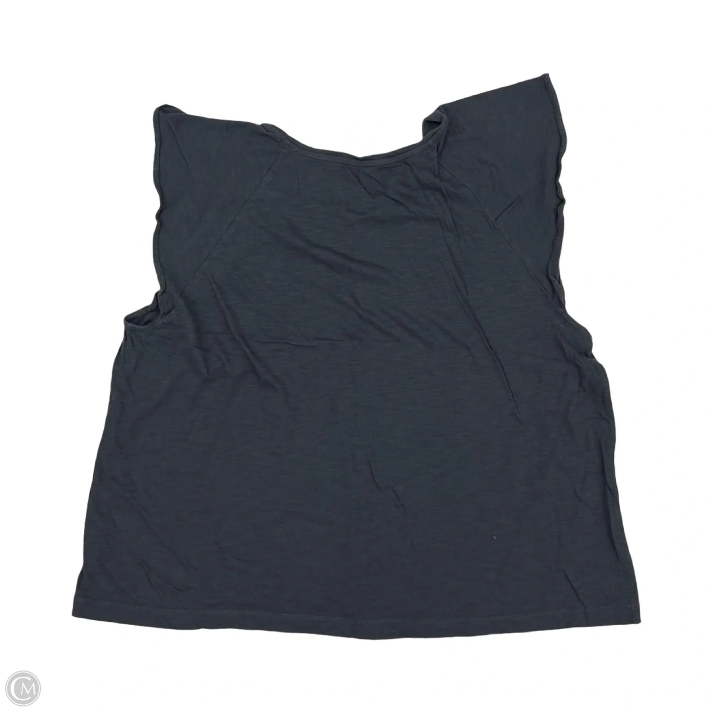 Top Short Sleeve By Loft In Grey, Size: Xxl