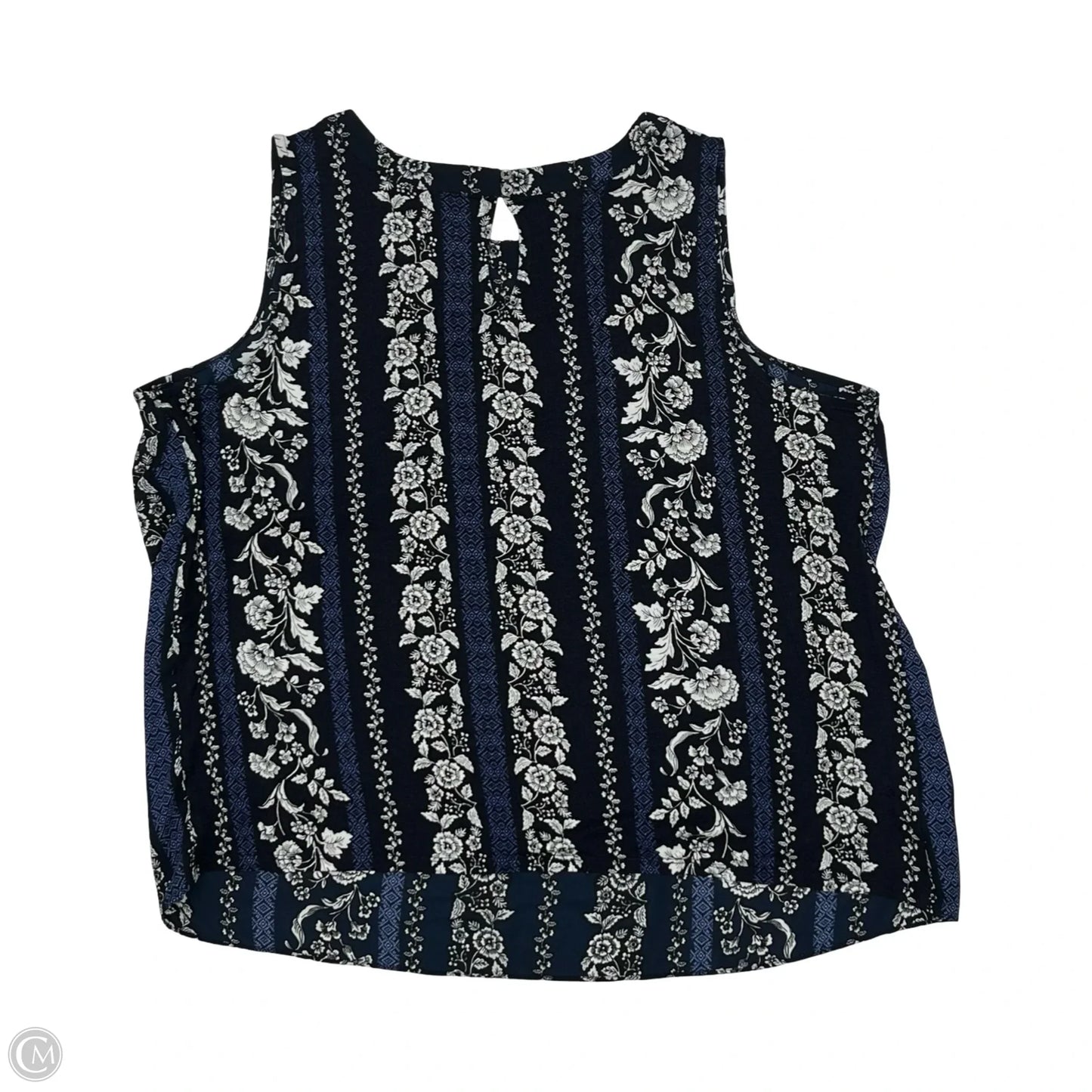 Blouse Short Sleeve By Loft In Black & White, Size: 3x