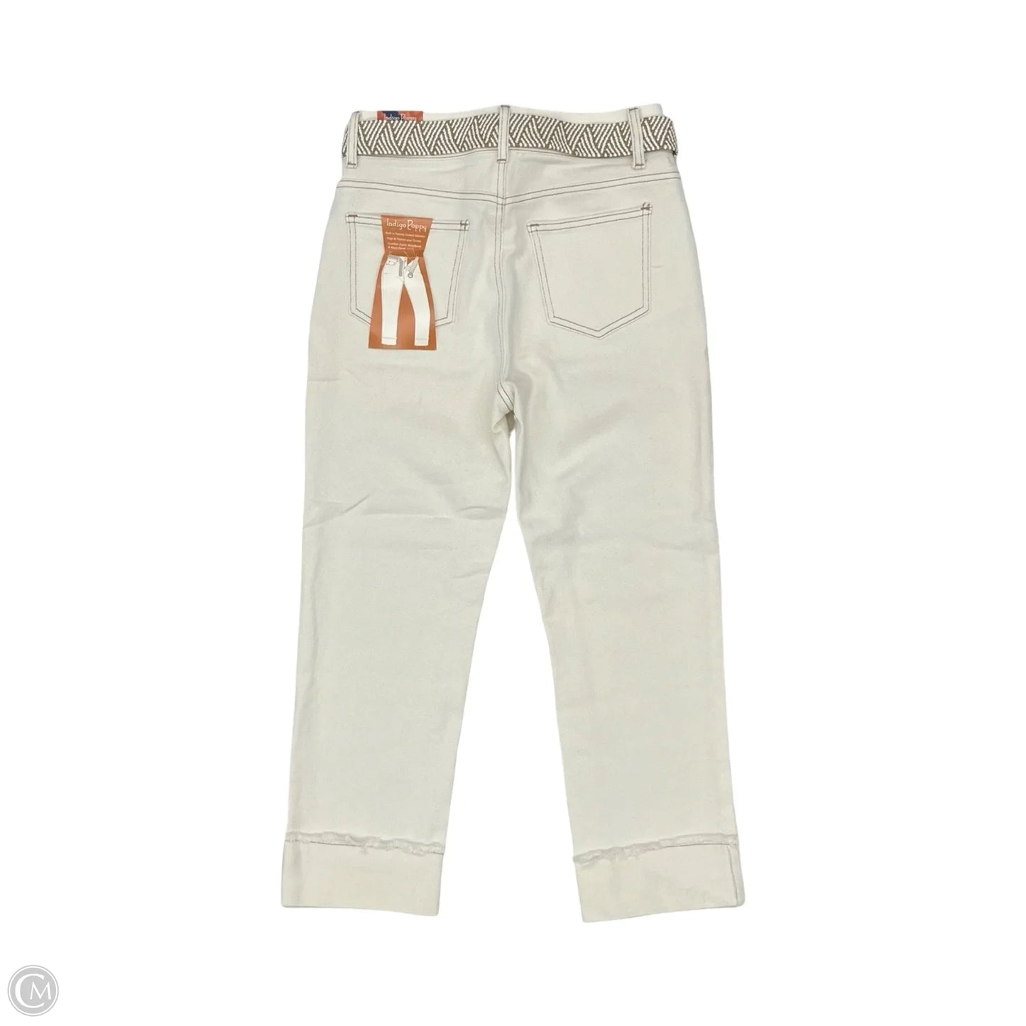 Jeans Cropped By Clothes Mentor In Cream Denim, Size: 8