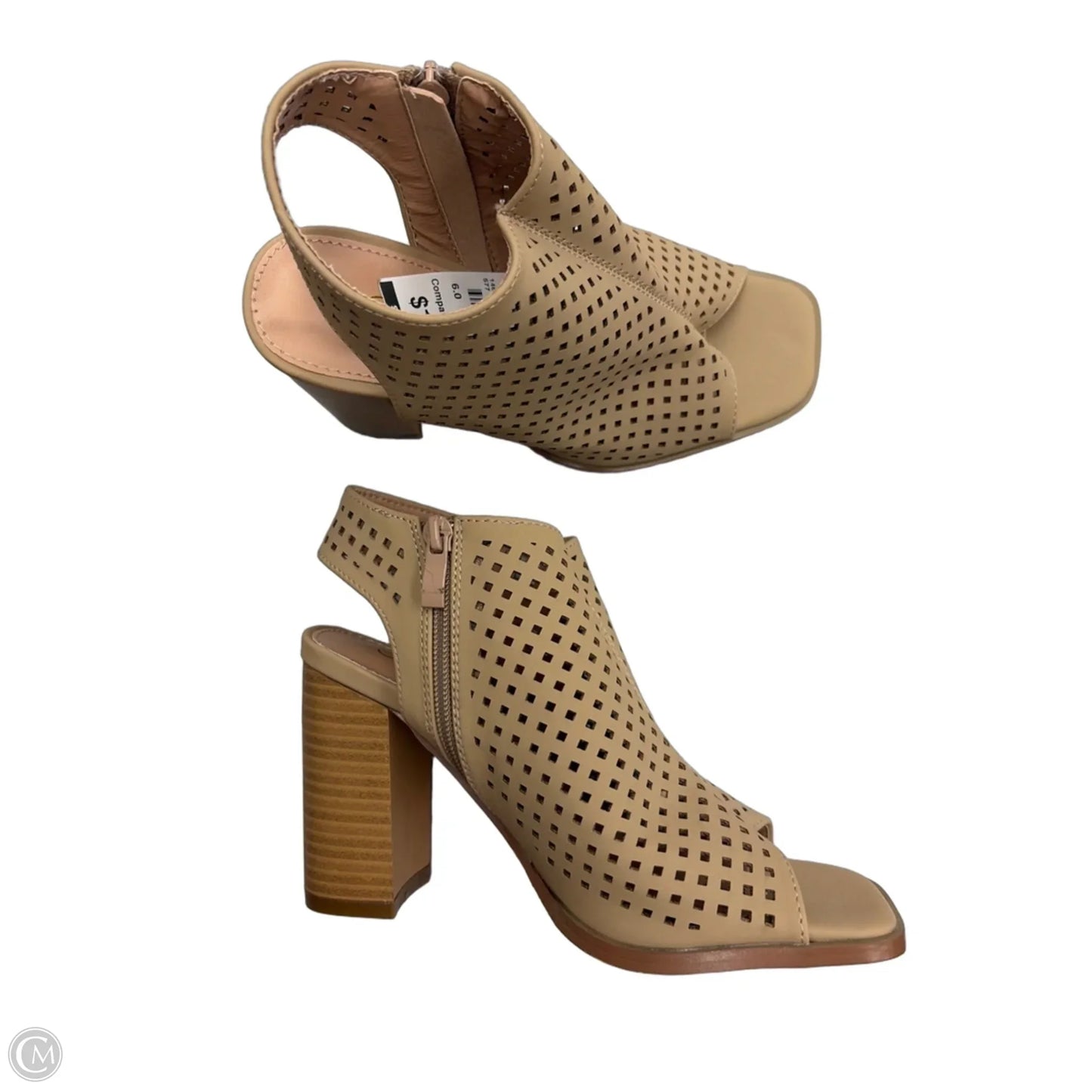 Sandals Heels Block By Forever In Brown, Size: 6