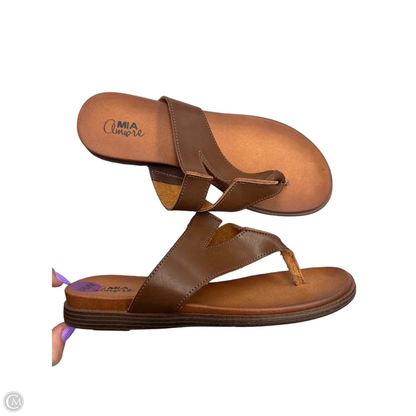 Sandals Flats By Cmf In Brown, Size: 6.5