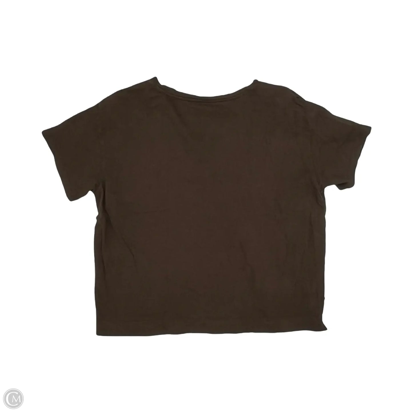 Top Short Sleeve By Le Caviar In Brown, Size: L