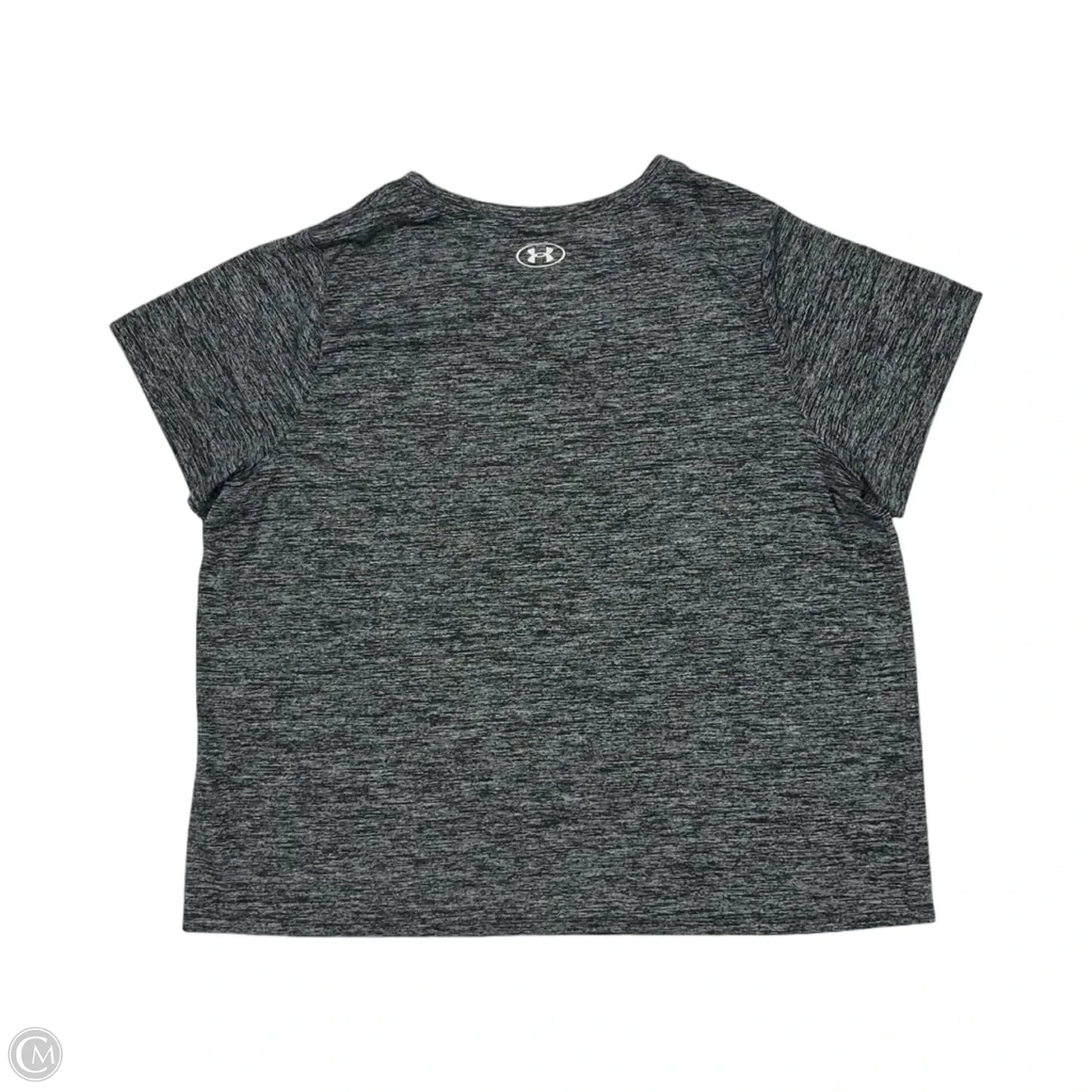 Athletic Top Short Sleeve By Under Armour In Grey, Size: 2x