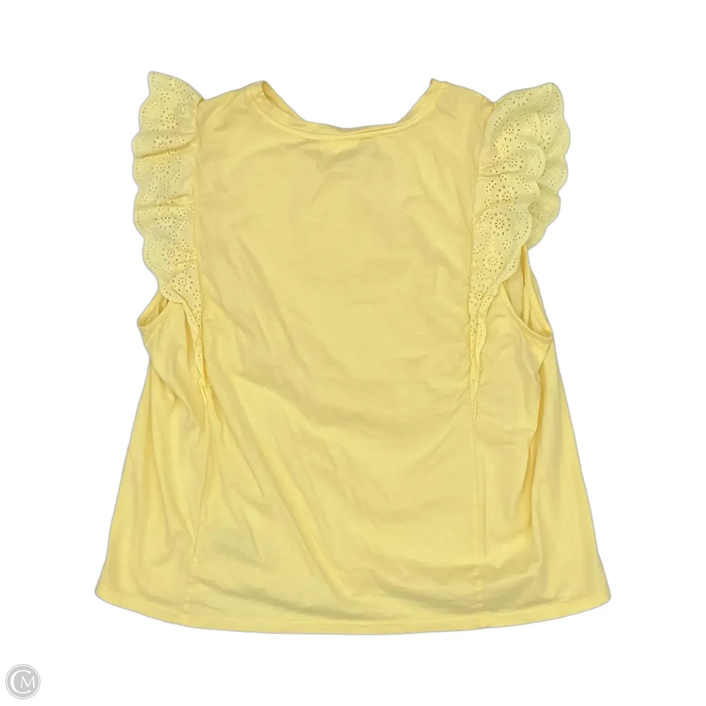 Blouse Short Sleeve By C And C In Yellow, Size: 2x