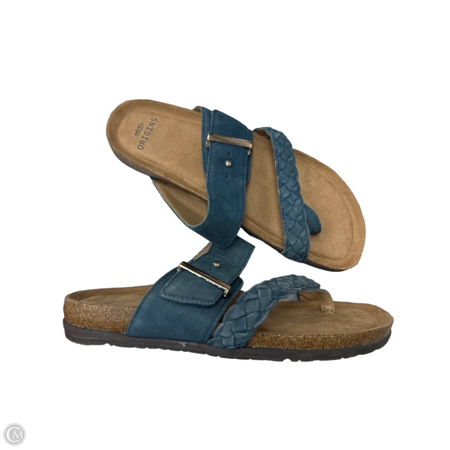 Sandals Flats By Earth In Green, Size: 9