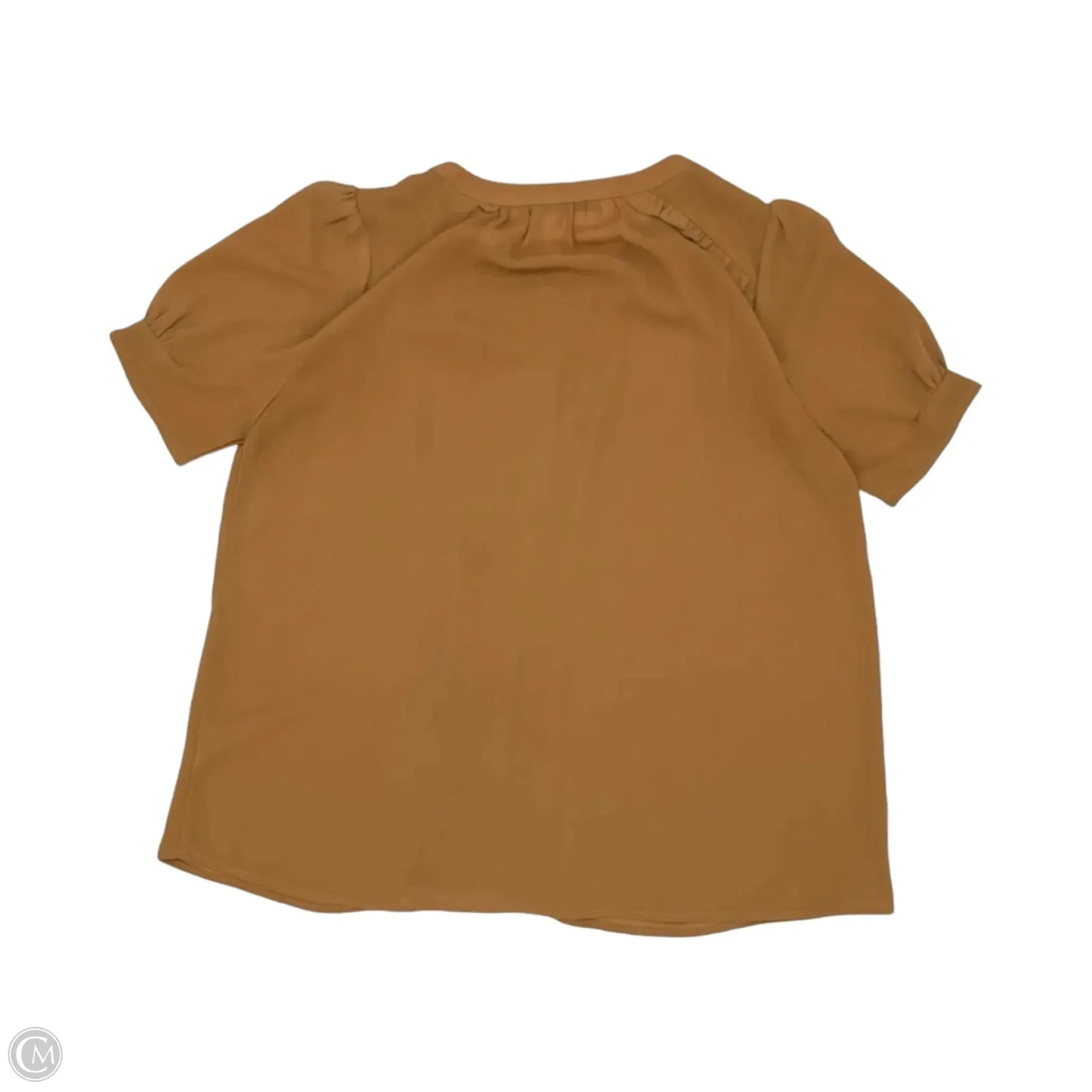 Blouse Short Sleeve By Doe & Rae In Brown, Size: M