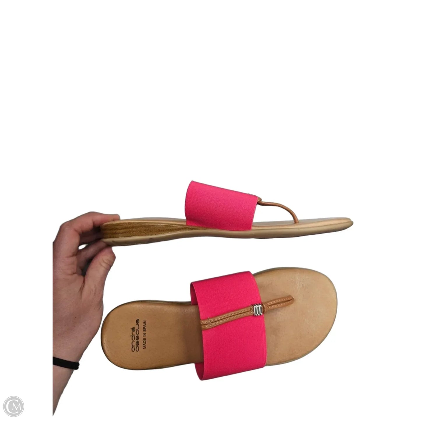 Sandals Flats By Cme In Brown & Pink, Size: 6.5