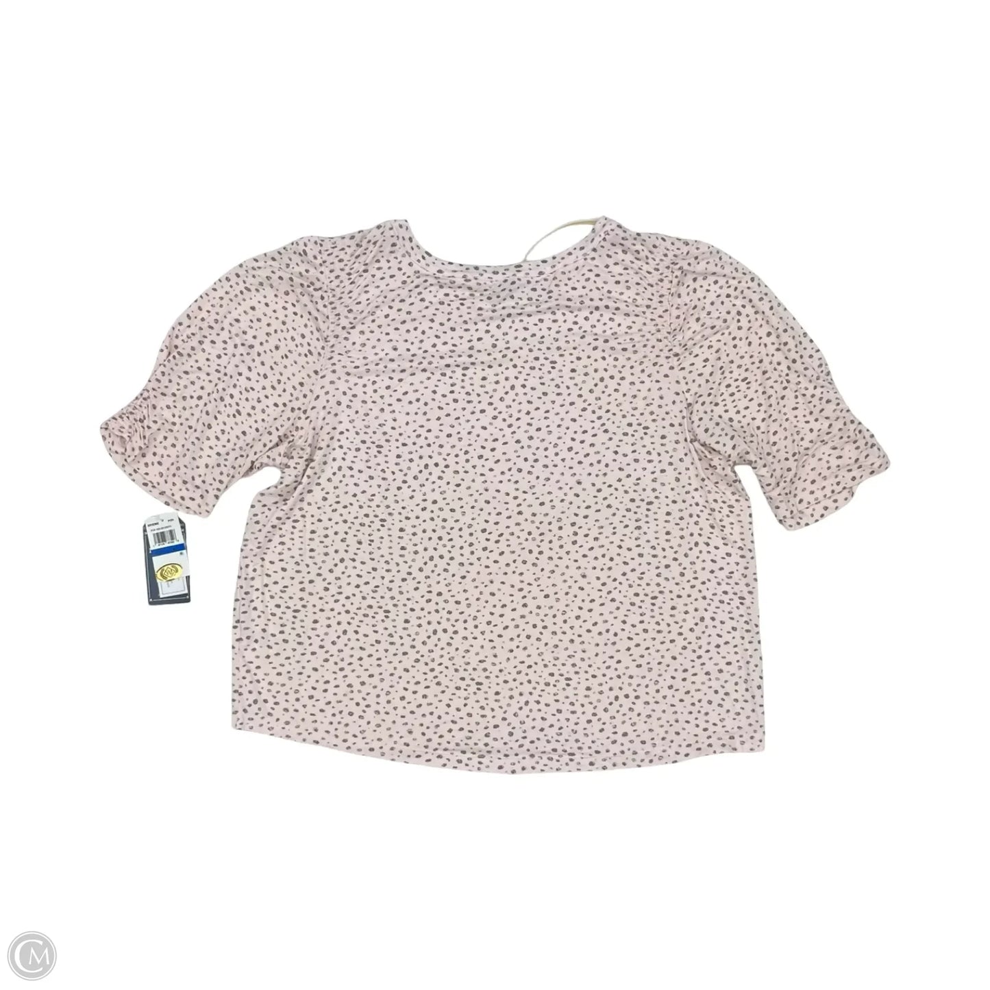 Top Short Sleeve By Democracy In Brown & Pink, Size: Xl