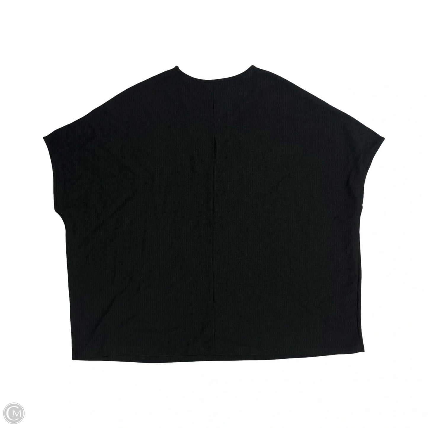 Blouse Short Sleeve By Shein In Black, Size: 2x