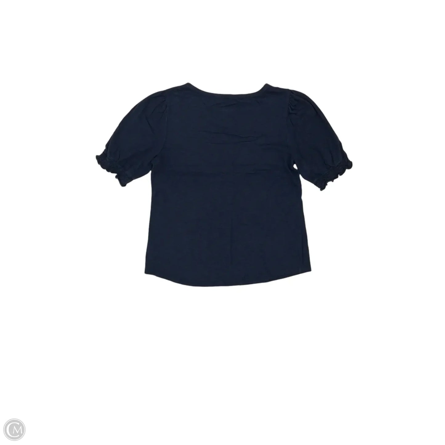 Top Short Sleeve By Talbots In Navy, Size: L