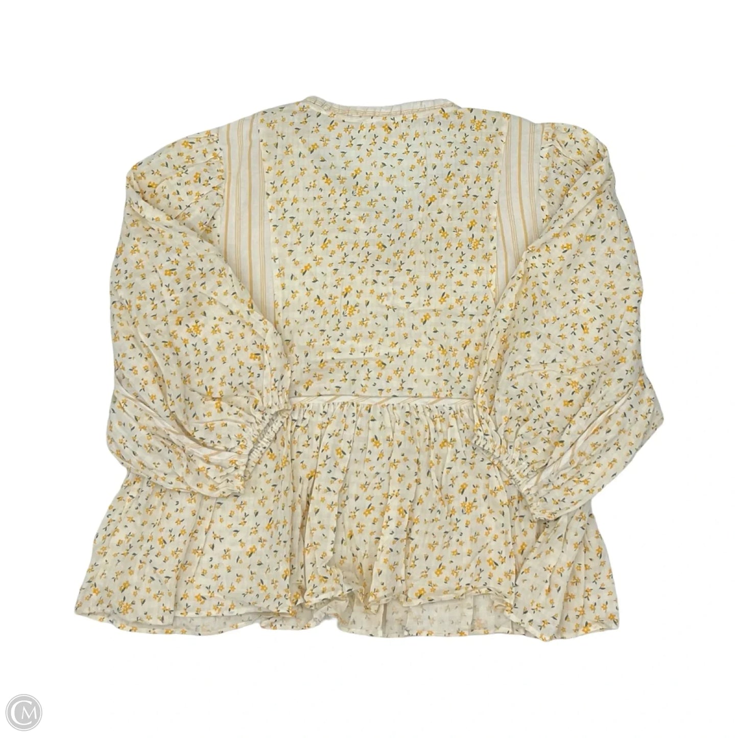 Blouse Long Sleeve By Easel In Yellow, Size: M