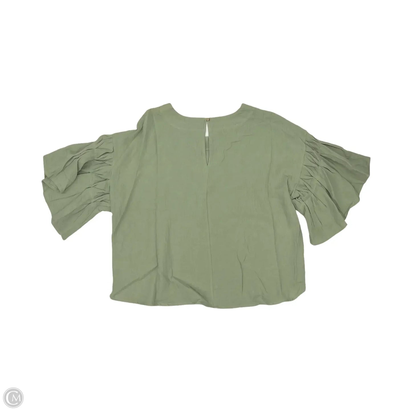 Blouse 3/4 Sleeve By New In In Green, Size: 2x