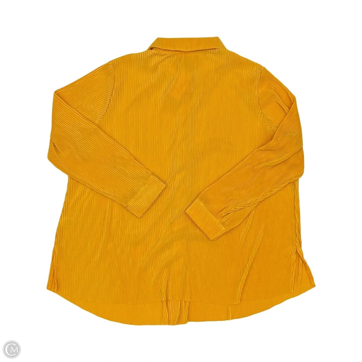 Blouse Long Sleeve By Cmf In Yellow, Size: 3x