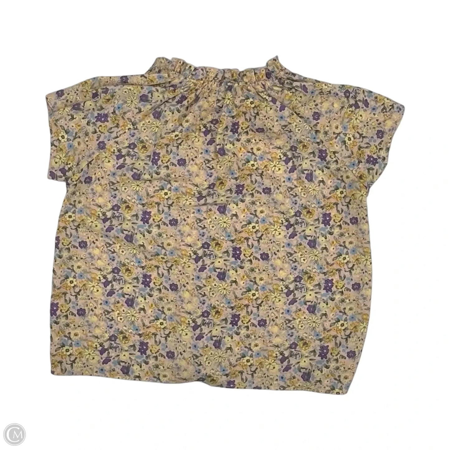 Blouse Short Sleeve By Miss Sparkling In Floral Print, Size: L