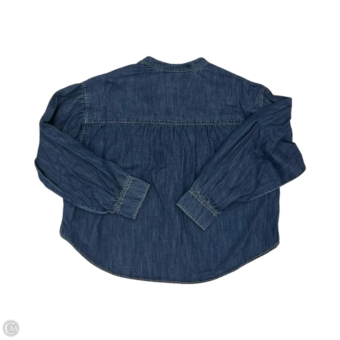 Top Long Sleeve By Time And Tru In Blue Denim, Size: Xxl