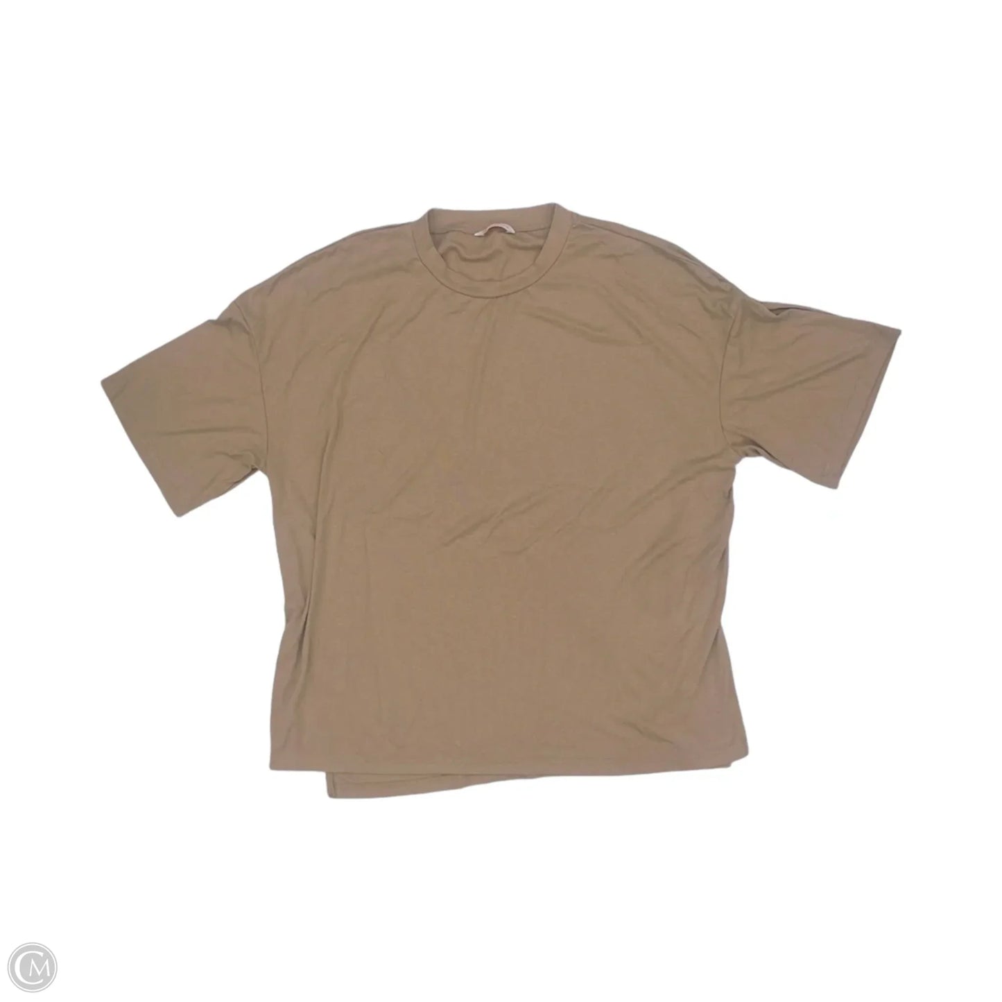 Top Short Sleeve By Kirundo In Brown, Size: L