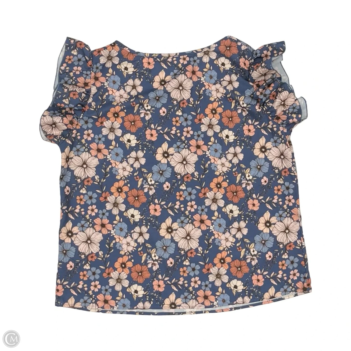 Blouse Short Sleeve By Cmf In Floral Print, Size: Xl