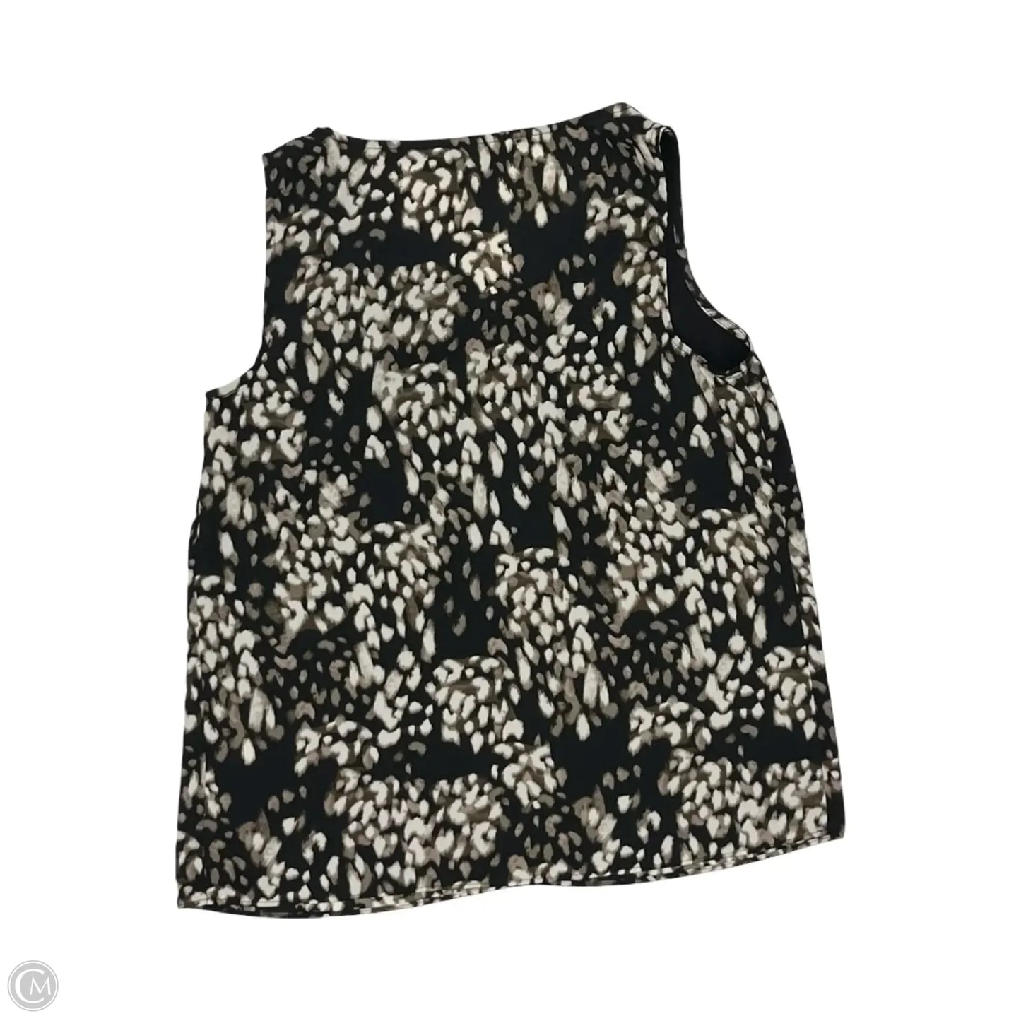 Blouse Sleeveless By Nine West In Black & Brown, Size: Xs