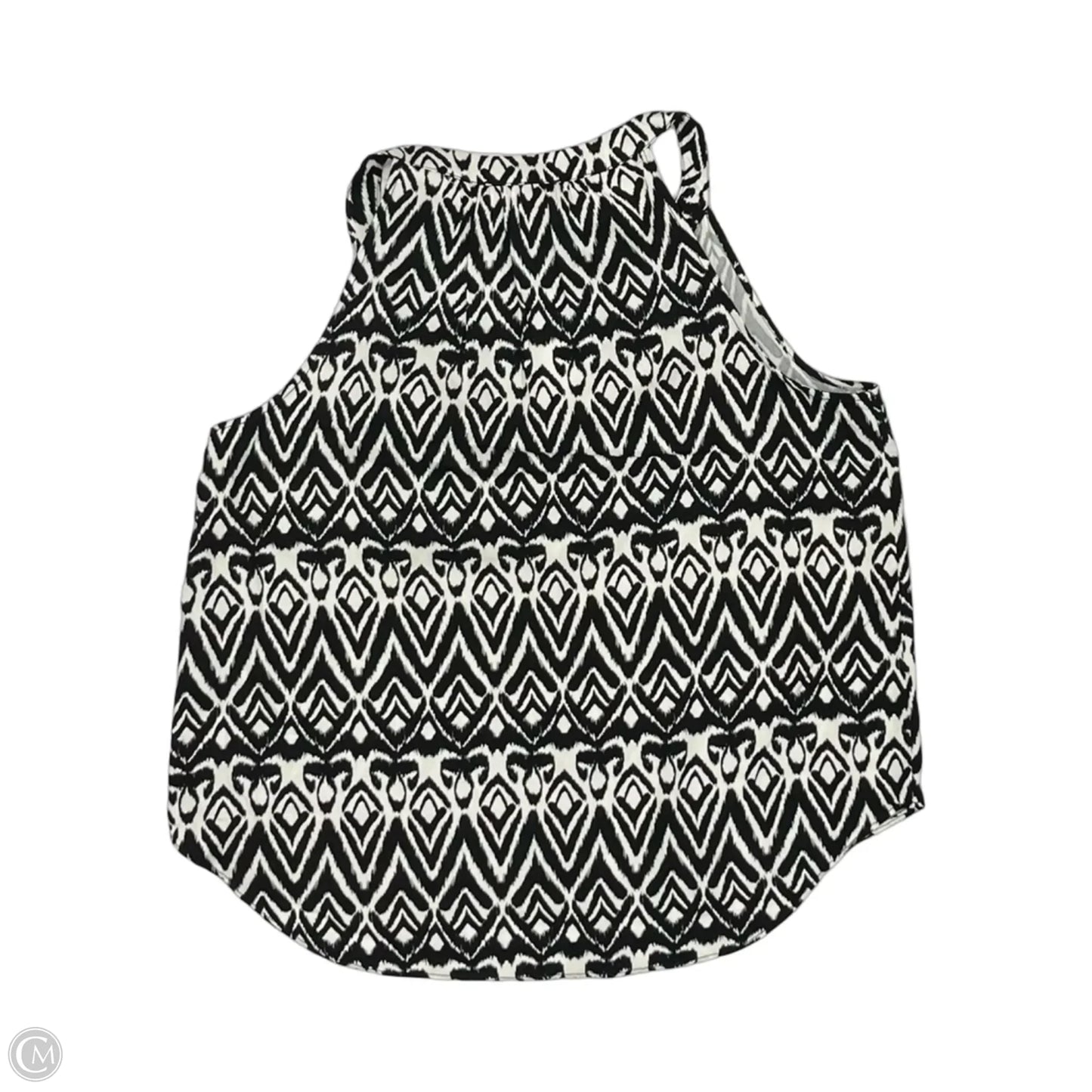 Blouse Sleeveless By Rose And Olive In Black & Cream, Size: M