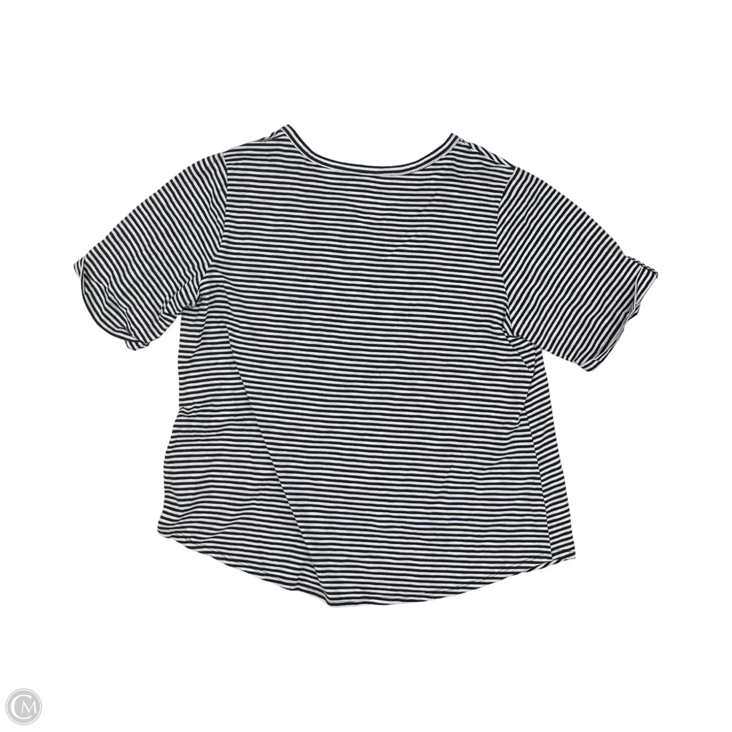 Top Short Sleeve By Croft And Barrow In Striped Pattern, Size: 1x