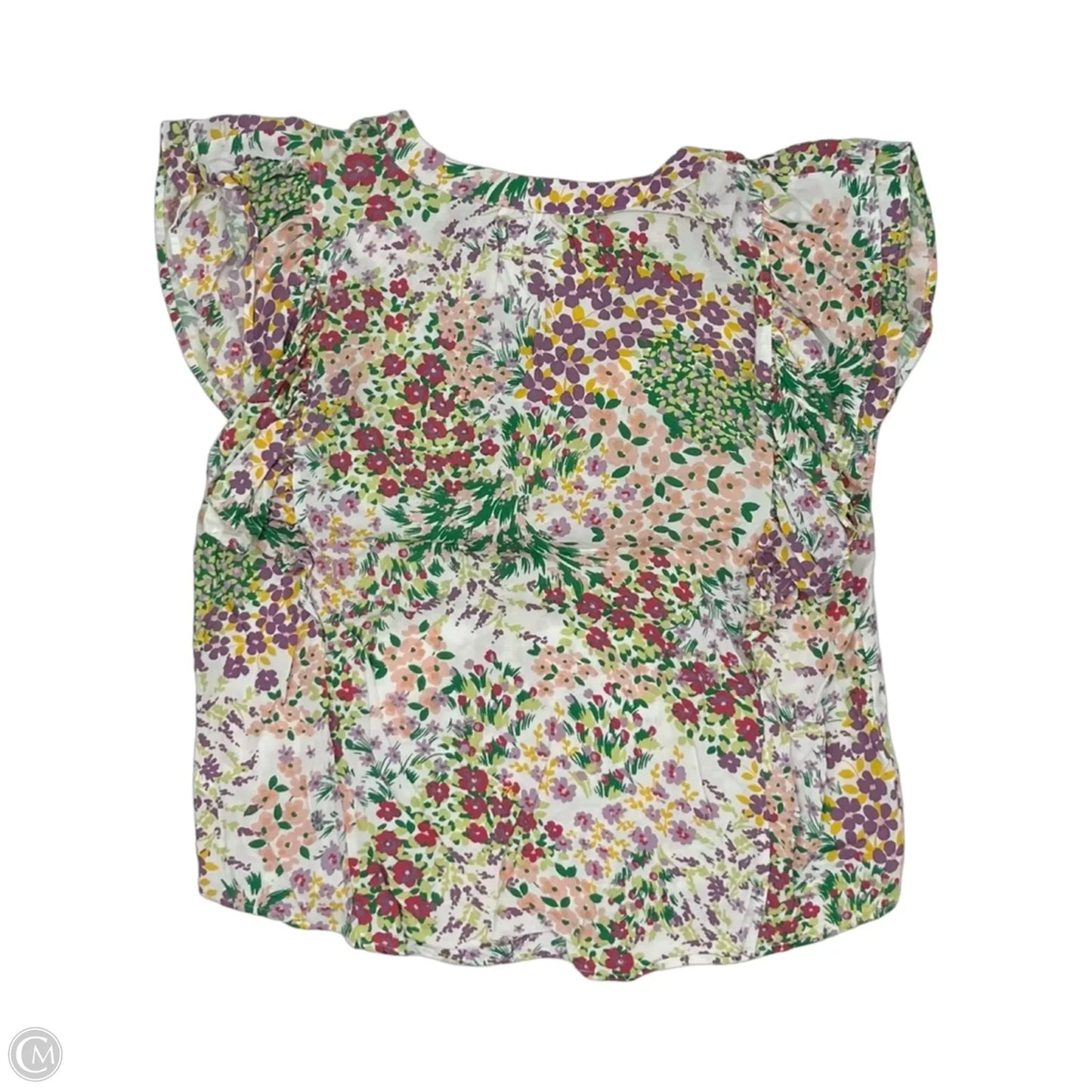 Blouse Short Sleeve By Maurices In Floral Print, Size: Xl