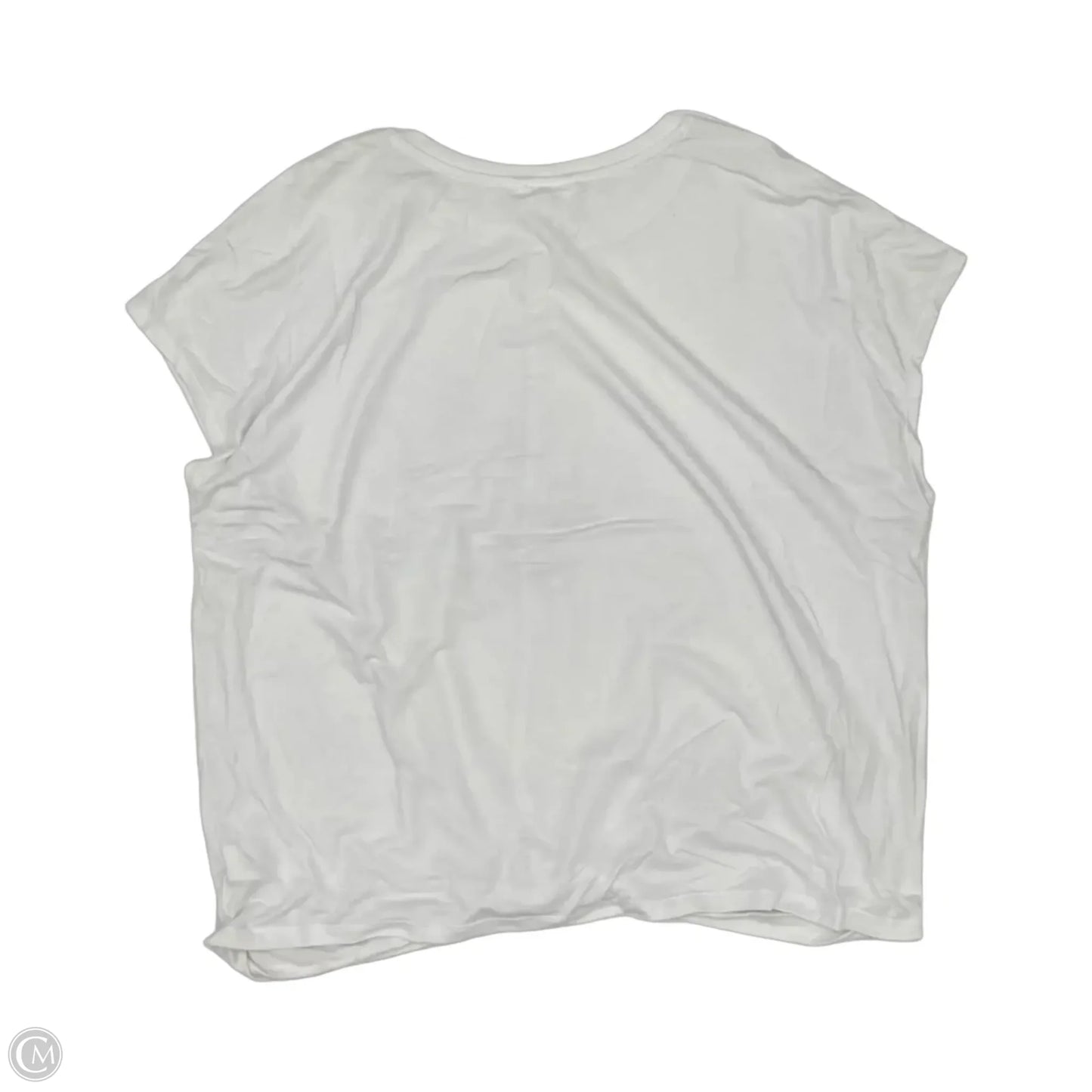 Top Short Sleeve By Time And Tru In White, Size: Xxl