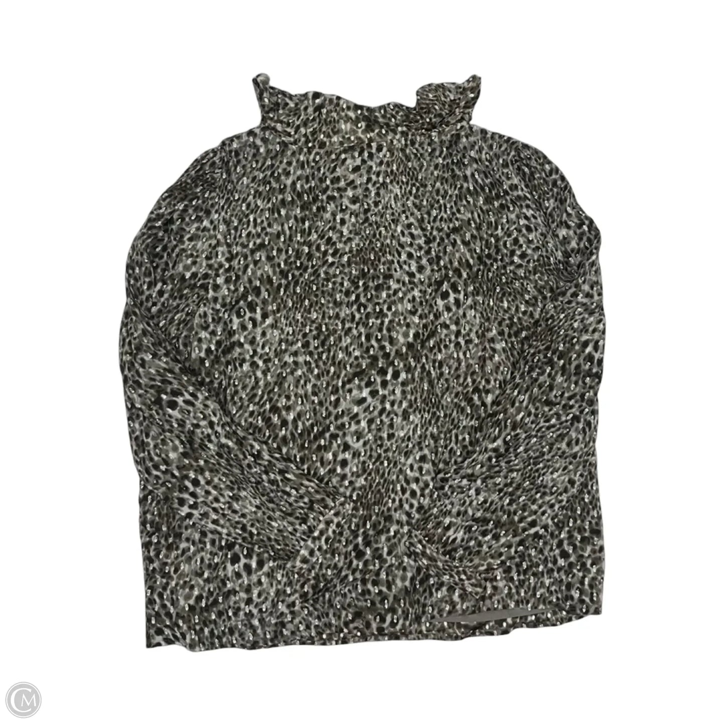 Blouse Long Sleeve By Talbots In Leopard Print, Size: Xl