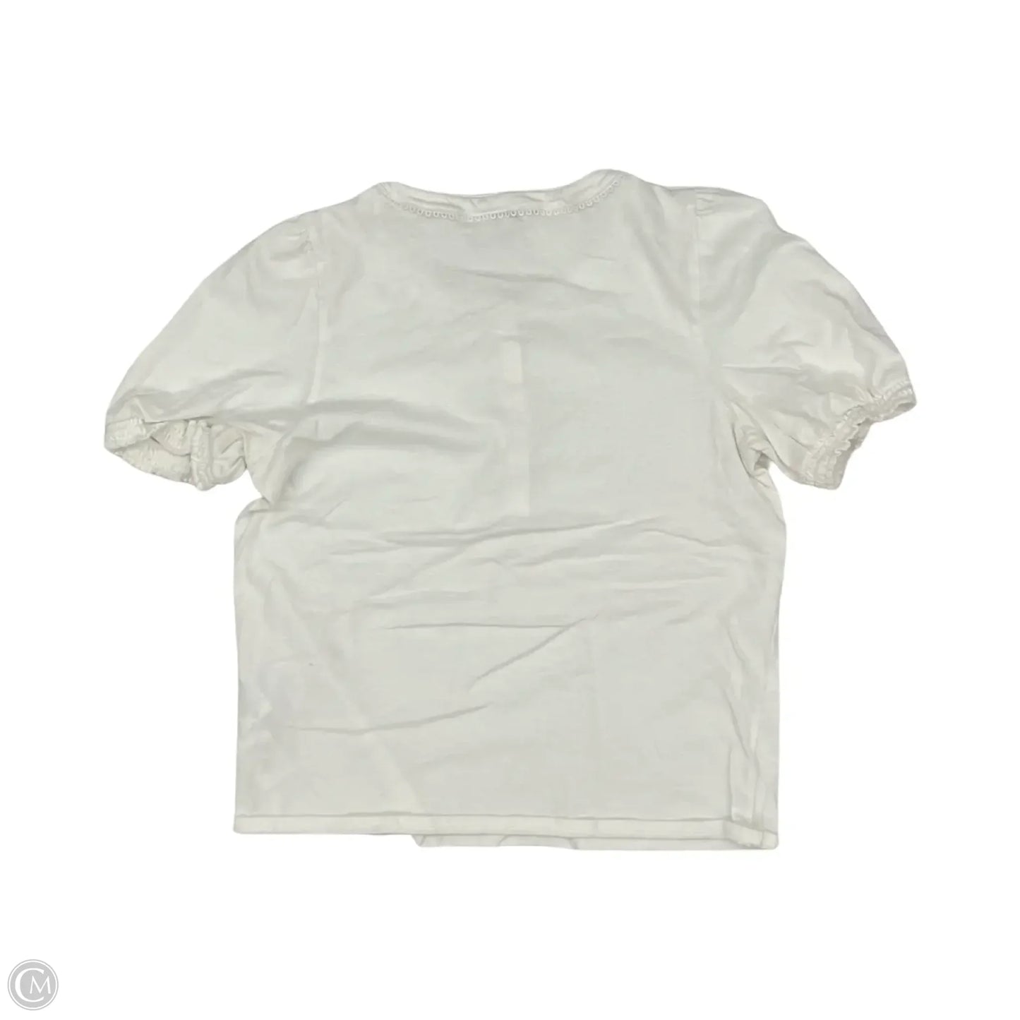 Top Short Sleeve By J. Crew In Cream, Size: M