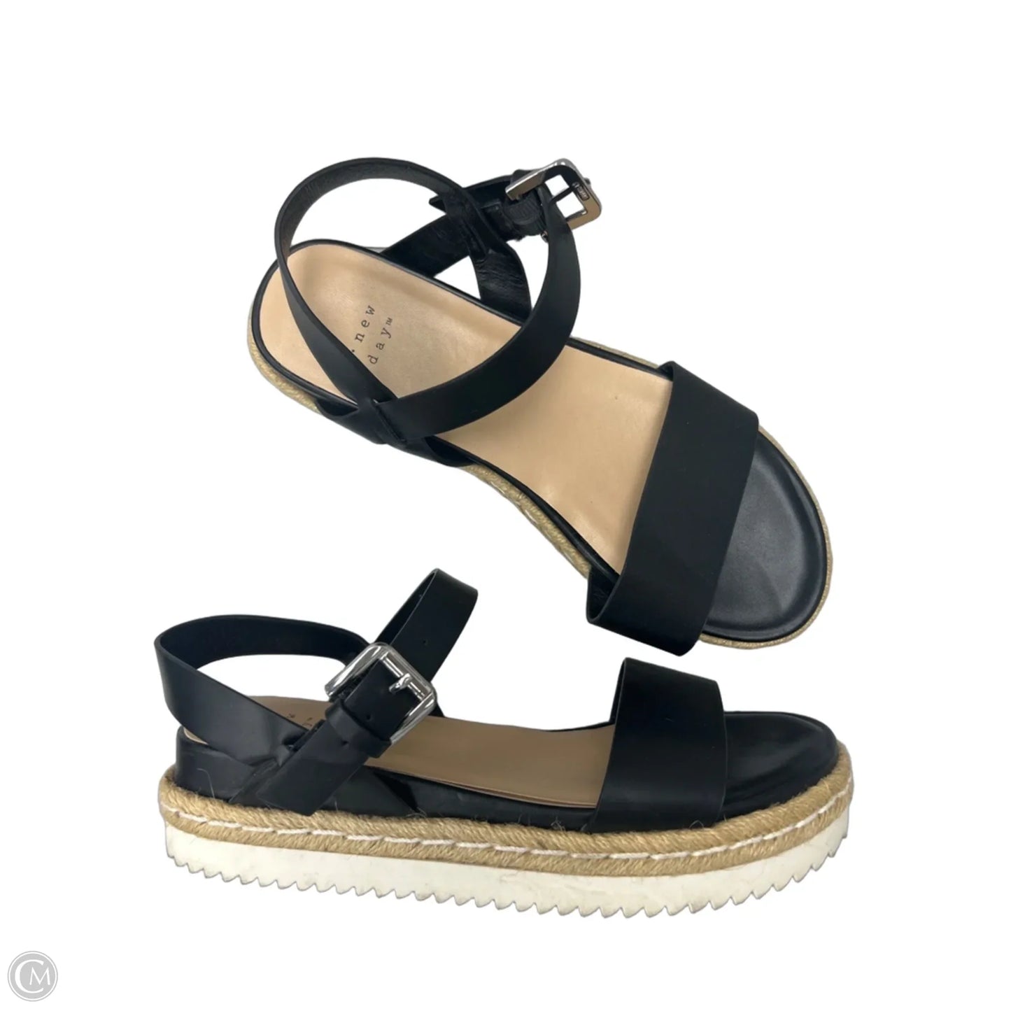 Sandals Flats By A New Day In Black, Size: 8.5